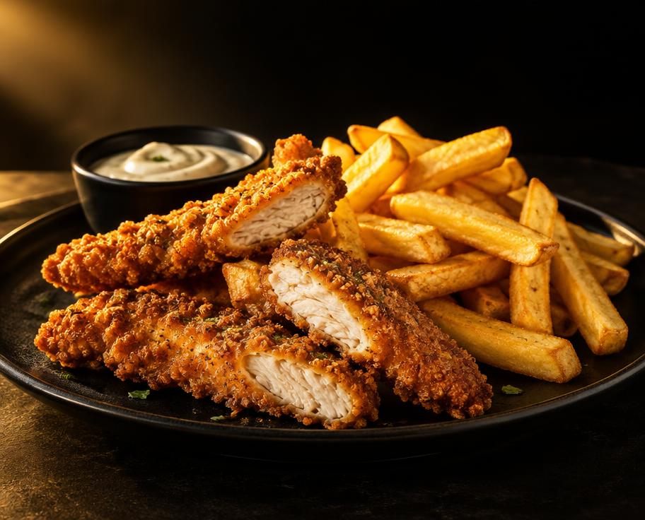 Illustration of 6 Pcs Chicken Fillets & Chips