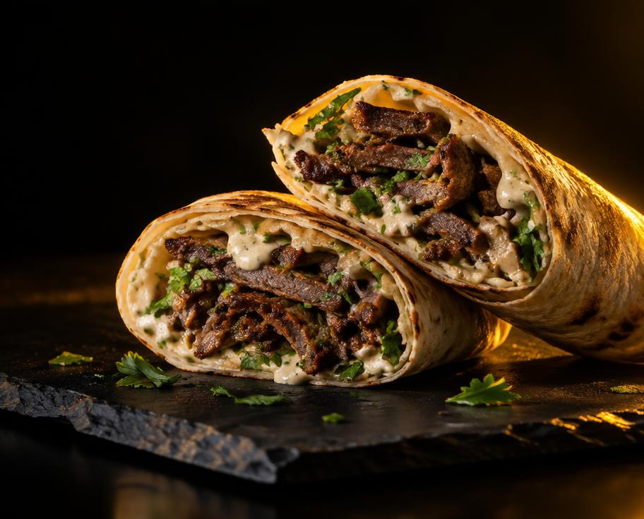 Illustration of Lamb Shawarma Wrap