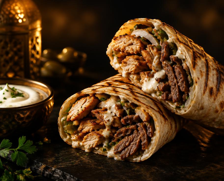 Illustration of Mix Shawarma Wrap